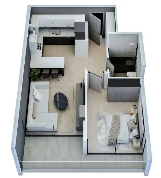 Bản vẽ 2D thiết kế thi công nội thất chung cư