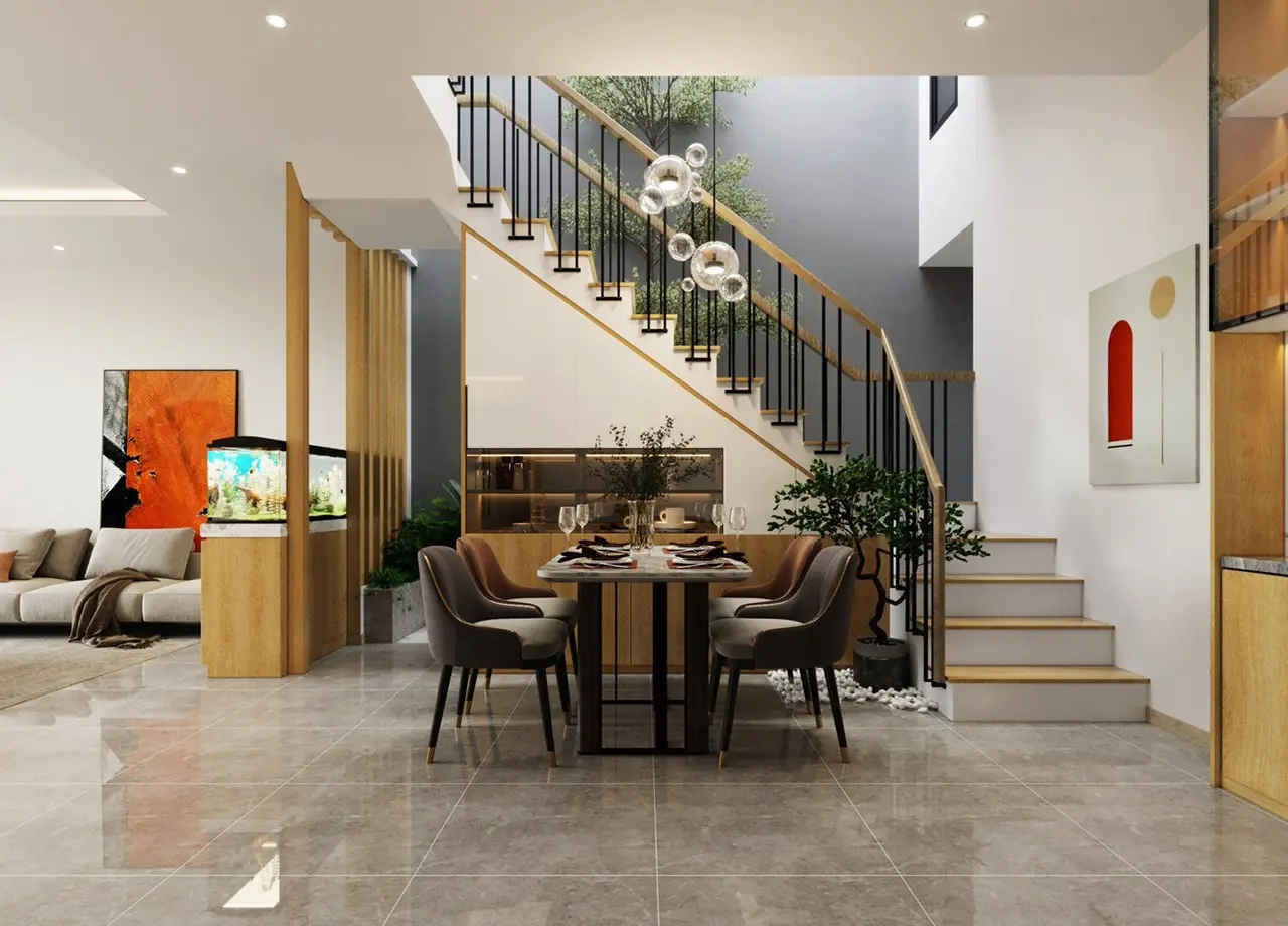 Bàn ăn nhà anh Hiếu