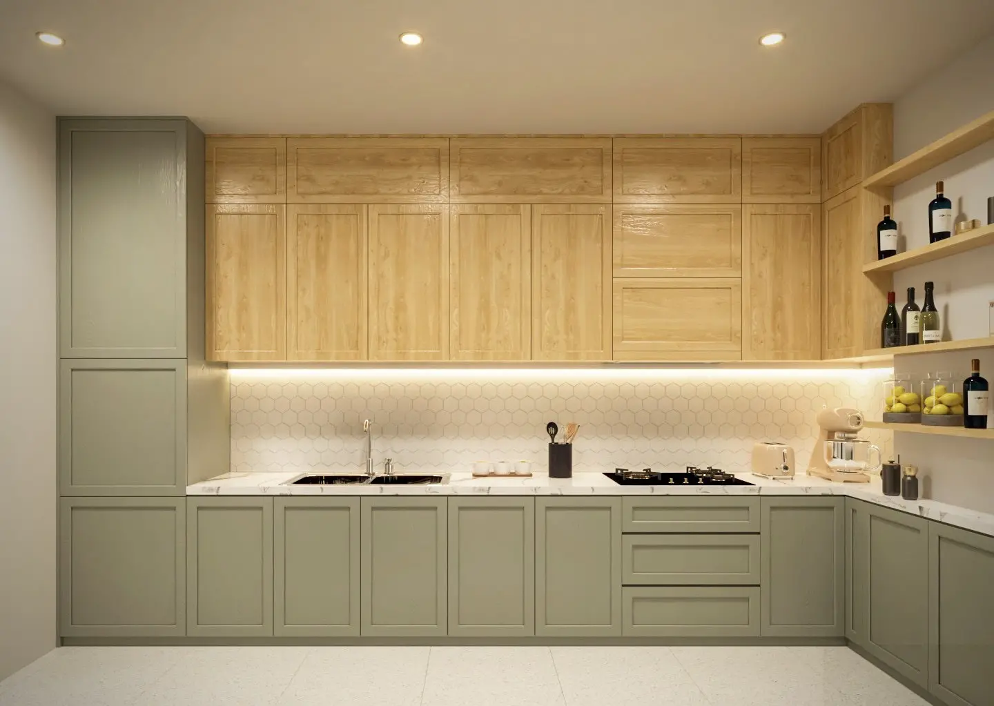 Hệ thống tủ bếp và tủ kịch trần