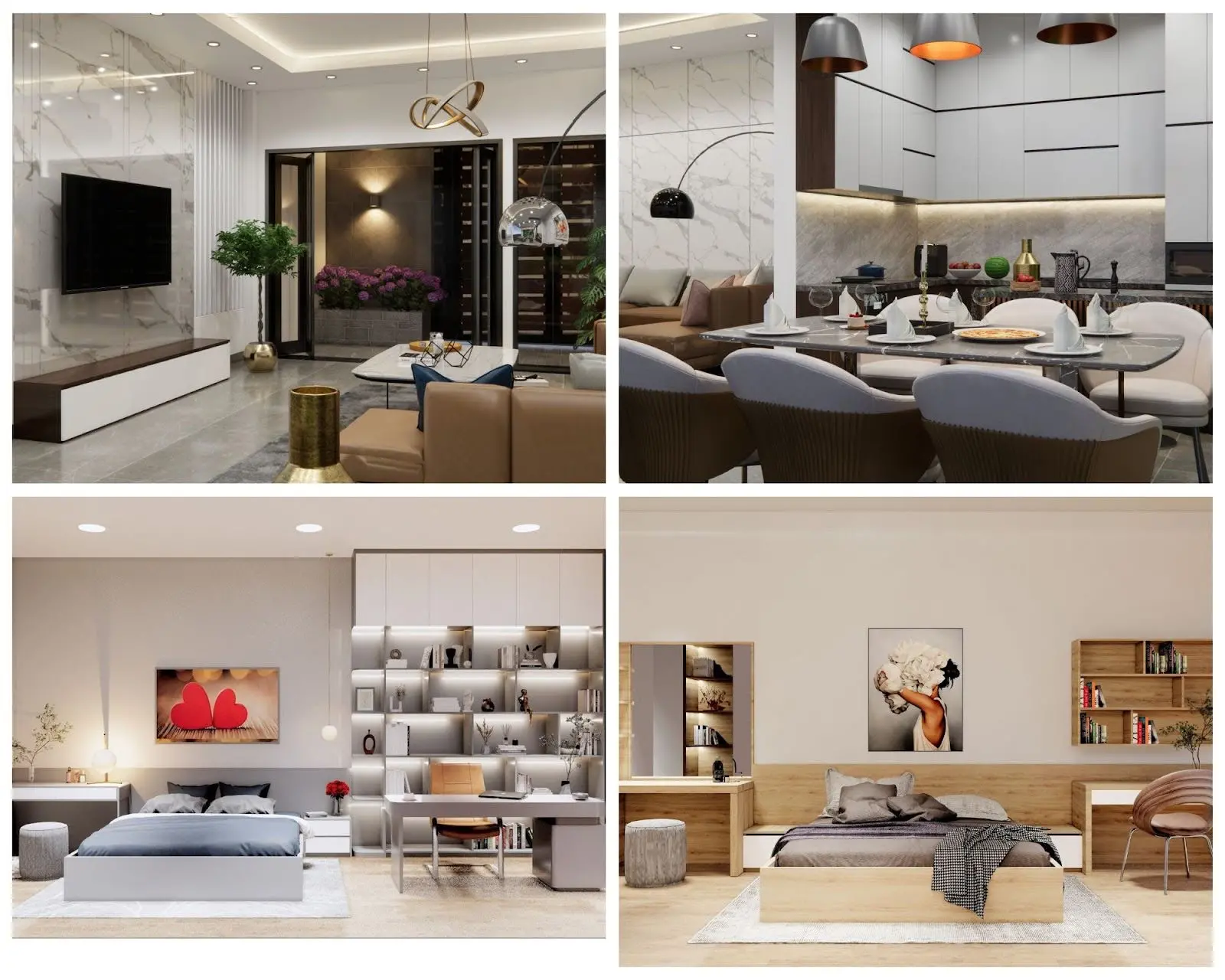 Dự án thiết kế nội thất nhà phố anh Khôi quận 2