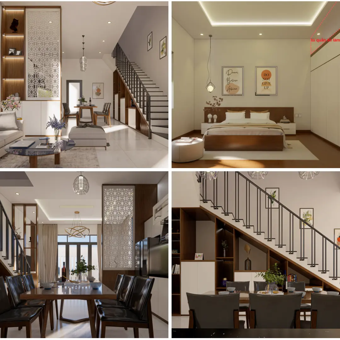 Dự án thiết kế nội thất nhà phố chị Thy quận 9