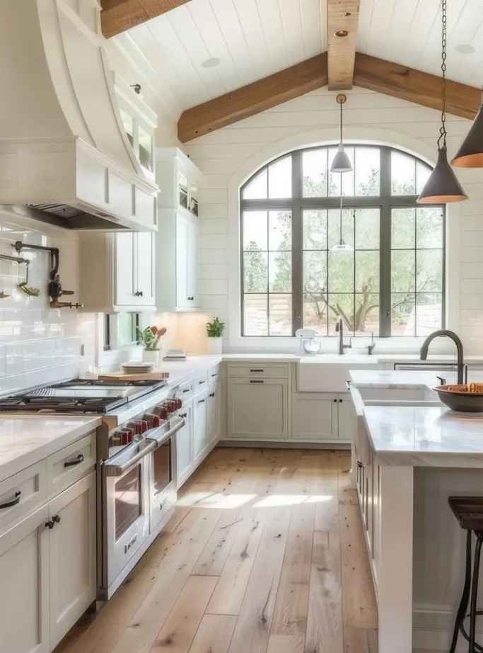 Thiết kế nội thất phòng bếp phong cách Farmhouse