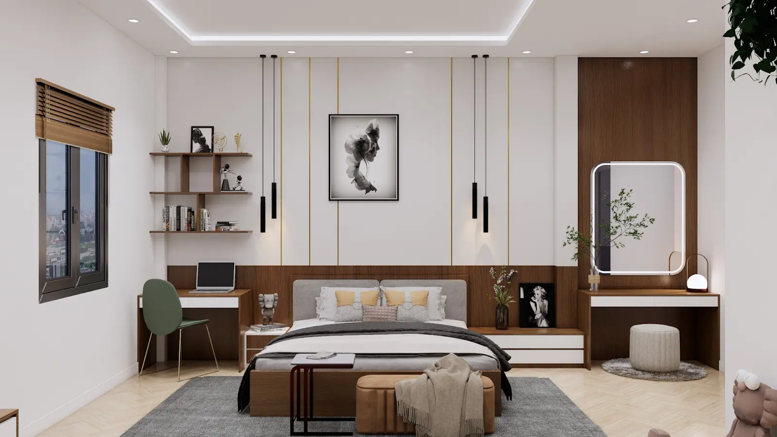 Hình ảnh mẫu dự án thiết kế nội thất phòng ngủ master