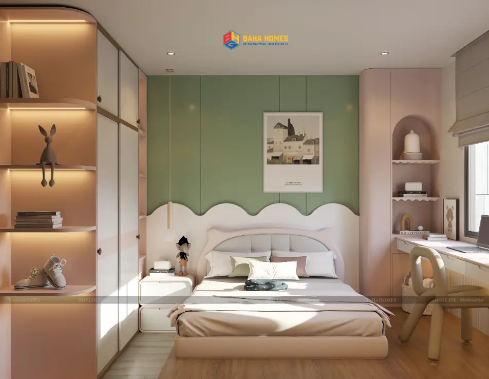 Hình ảnh mẫu dự án thiết kế nội thất phòng ngủ trẻ em