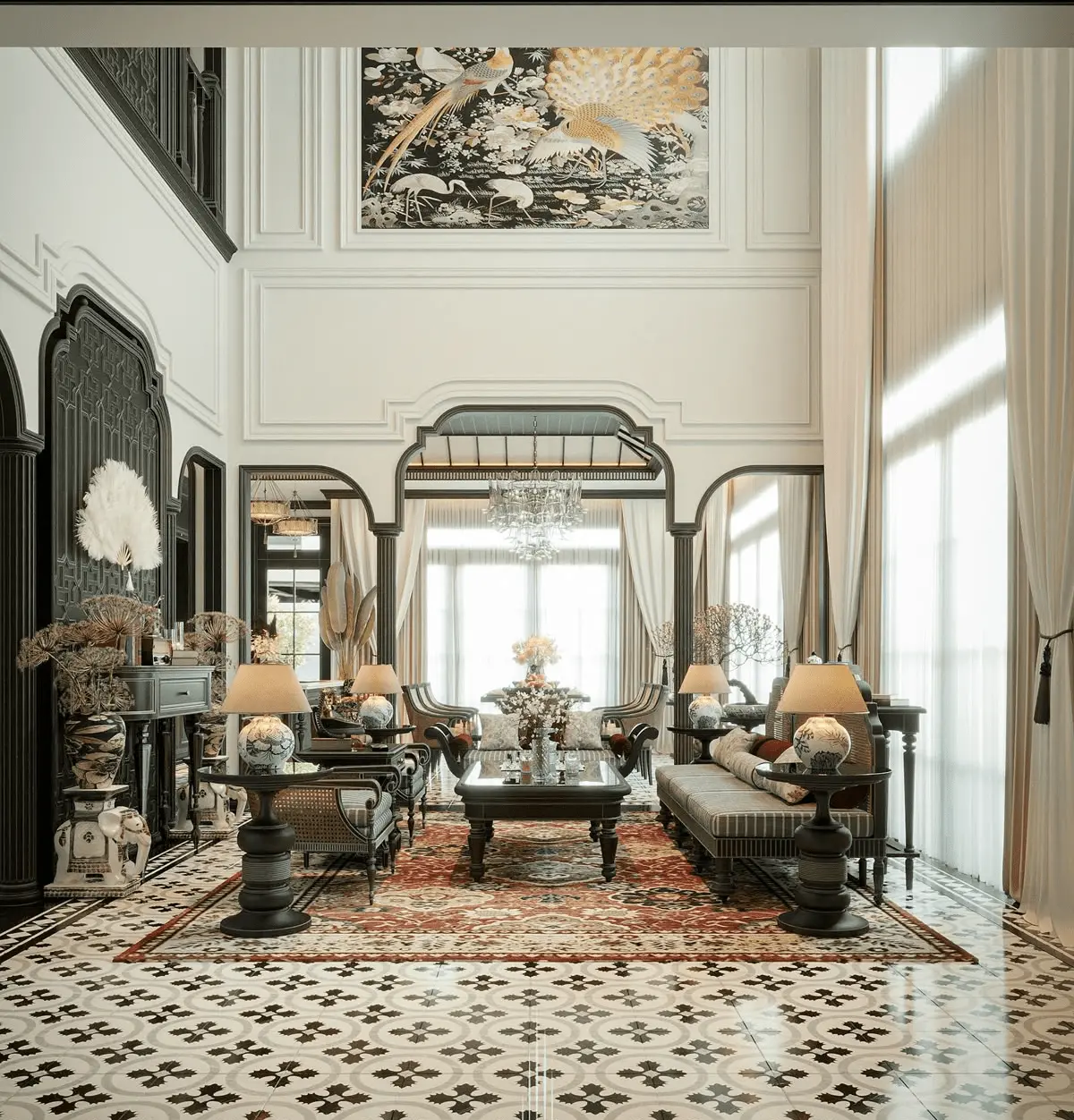 Thiết kế nội thất phong cách Indochine sang trọng