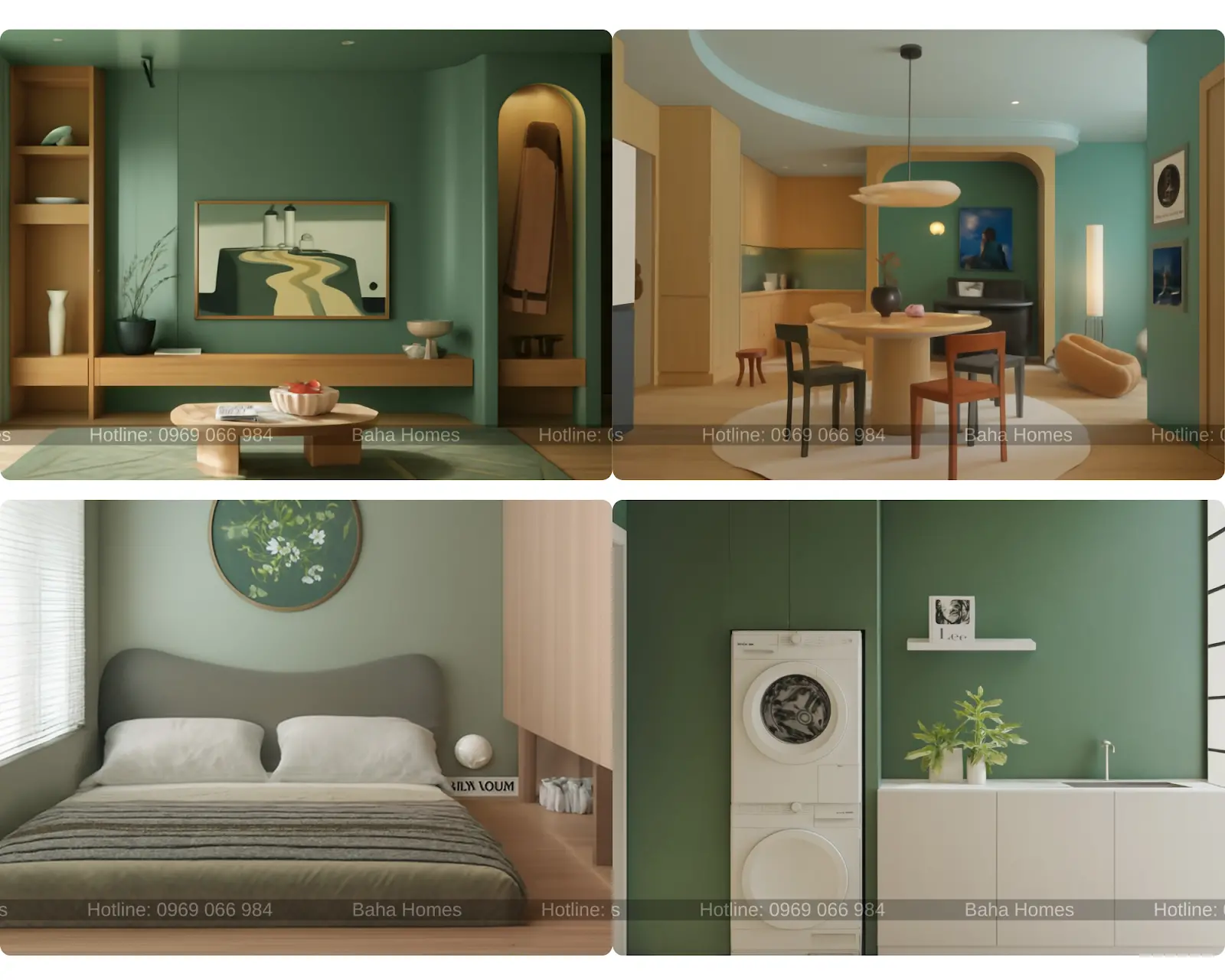 mẫu thiết kế nội thất căn hộ phong cách Bắc Âu