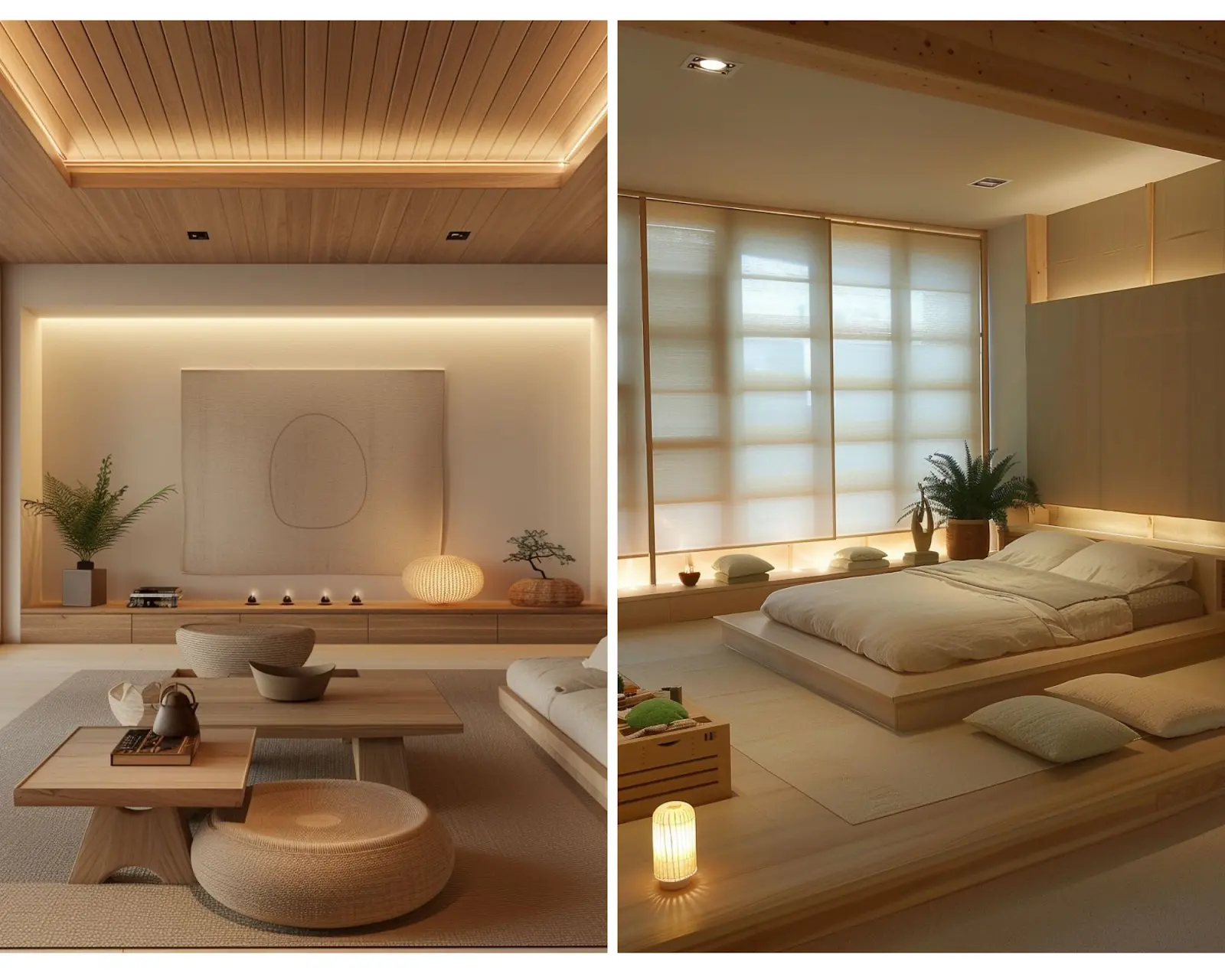 mẫu thiết kế nội thất căn hộ phong cách Nhật Bản