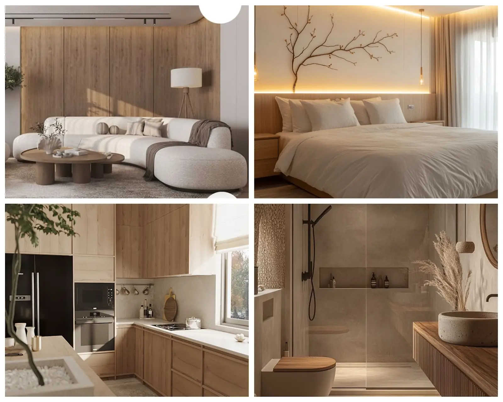 mẫu thiết kế nội thất căn hộ phong cách wabi sabi