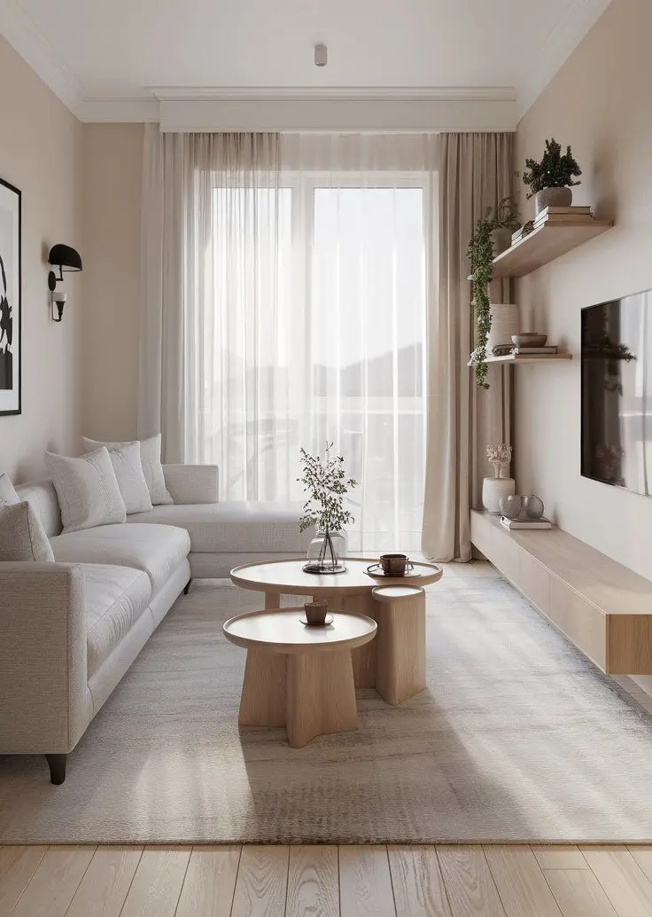 Mẫu thiết kế nội thất phòng khách chung cư nhỏ 40m2