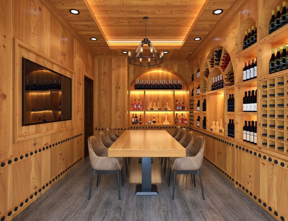 Mẫu thiết kế nội thất hầm rượu biệt thự