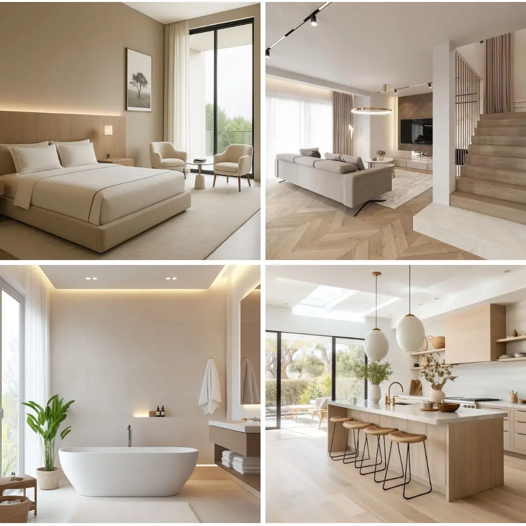 Mẫu thiết kế nội thất nhà phố phong cách tối giản