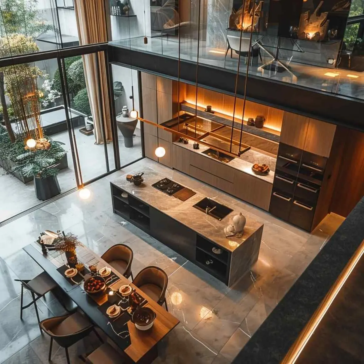 Mẫu thiết kế nội thất phòng bếp biệt thự