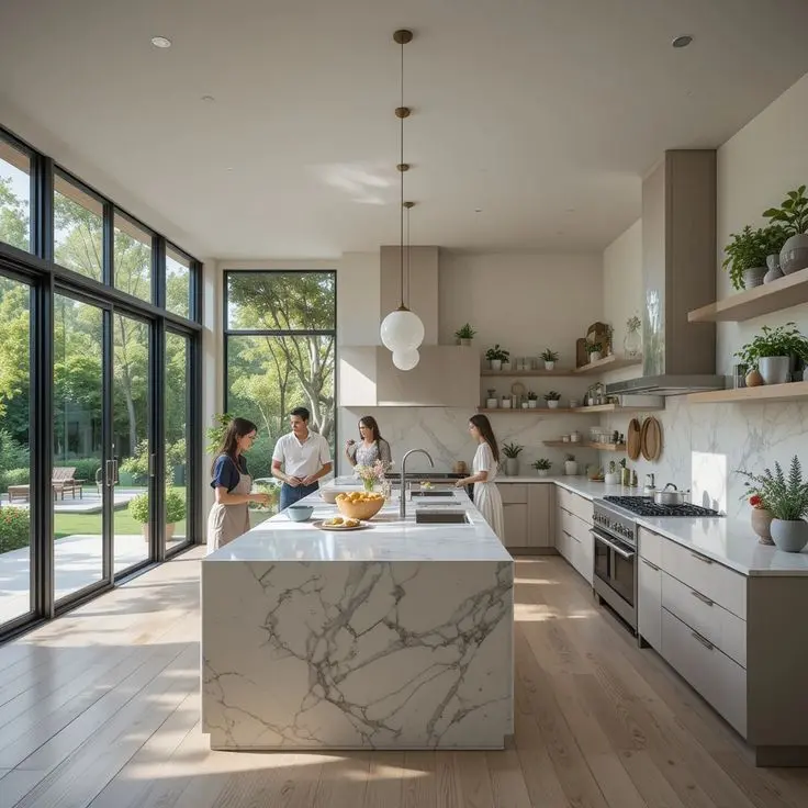 Mẫu thiết kế nội thất phòng bếp biệt thự