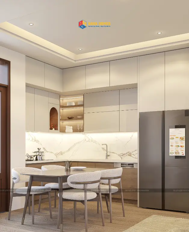 Mẫu thiết kế nội thất phòng bếp chung cư