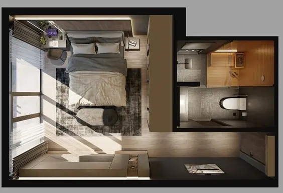 Mẫu thiết kế nội thất phòng ngủ cho người lớn tuổi