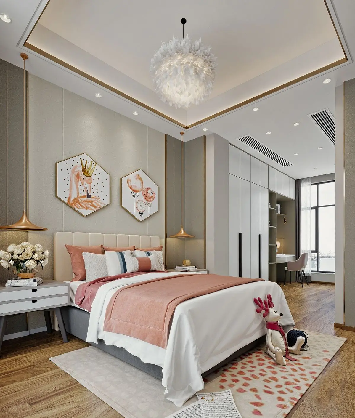 Mẫu thiết kế nội thất phòng ngủ phong cách hiện đại