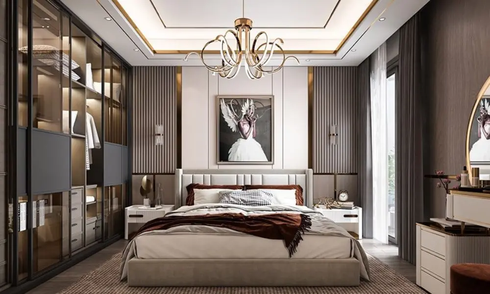Mẫu thiết kế nội thất phòng ngủ phong cách Luxury