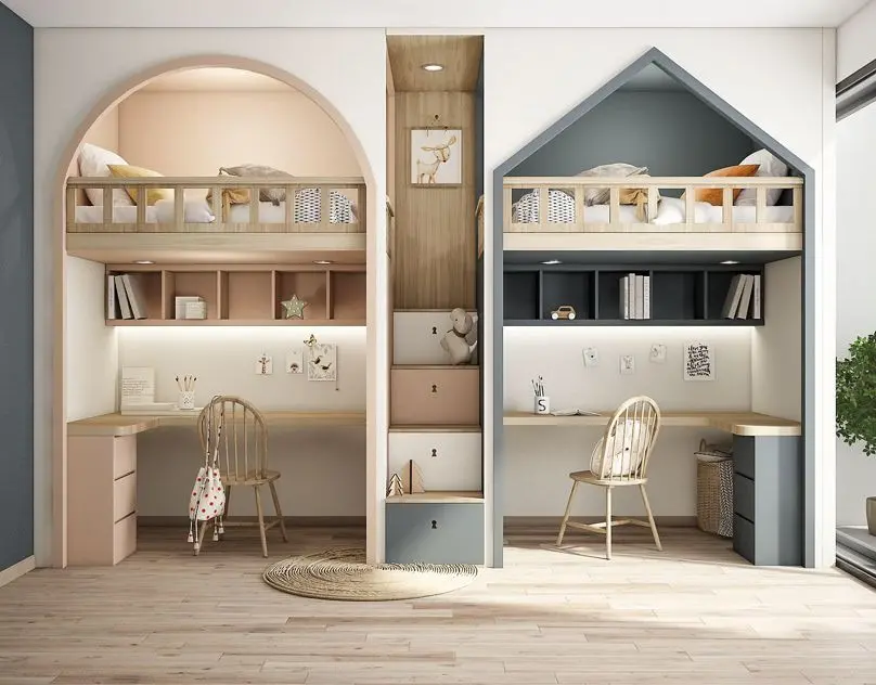 Mẫu thiết kế nội thất phòng ngủ trẻ em biệt thự