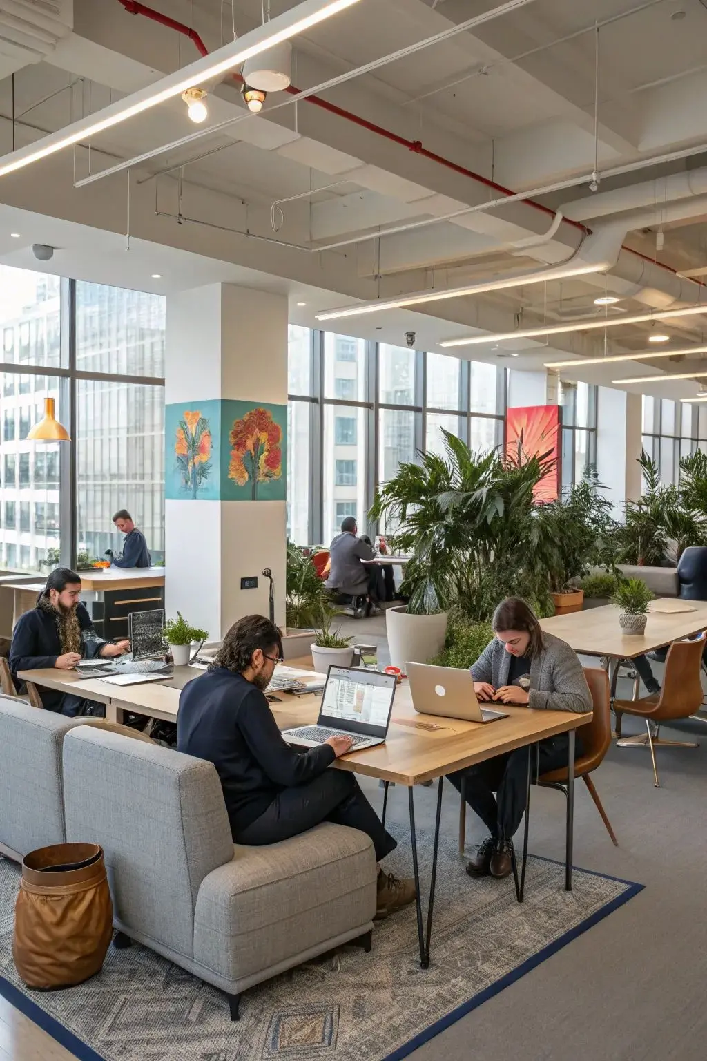 Mẫu thiết kế nội thất văn phòng theo phong cách xanh 3