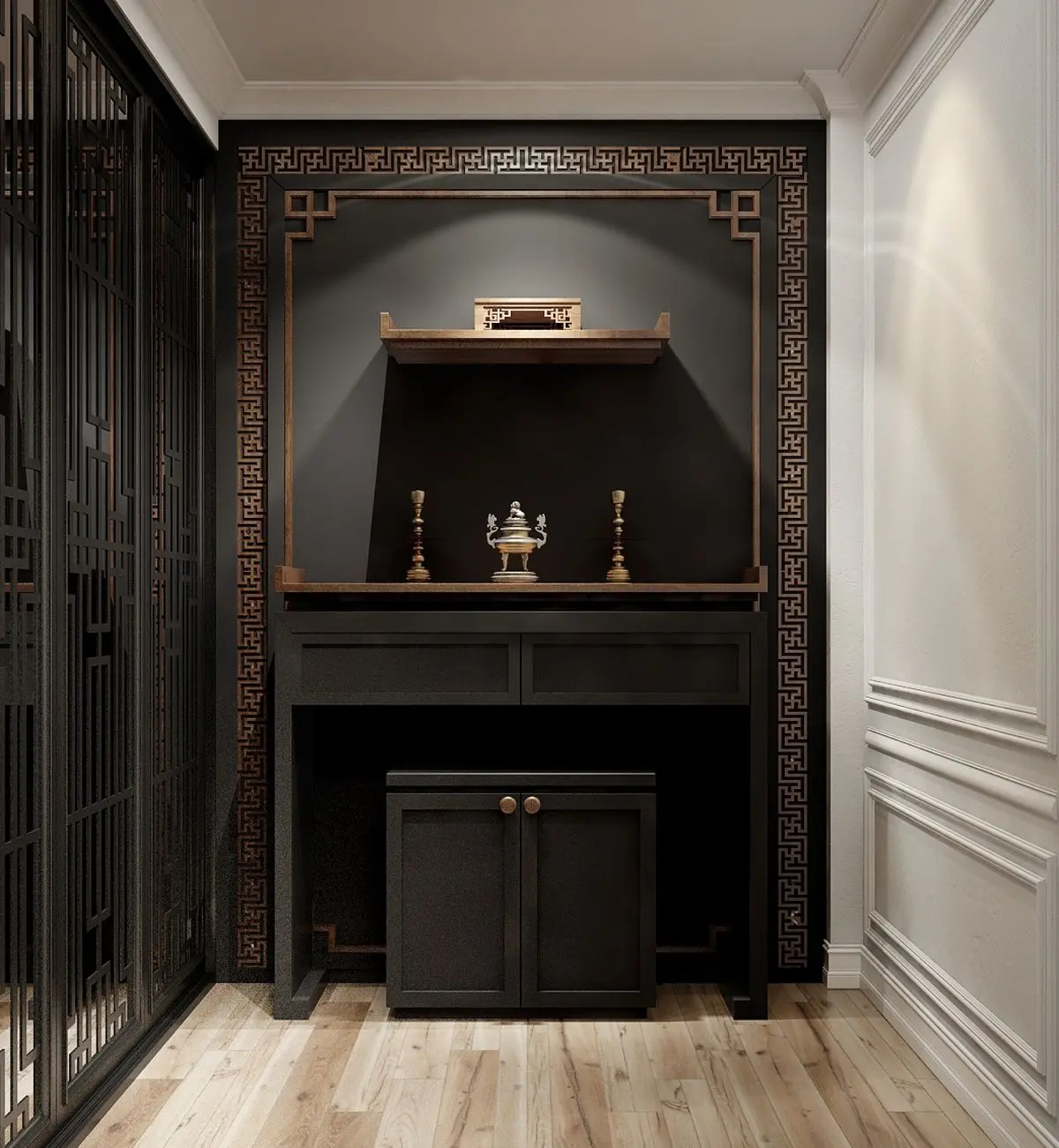 Mẫu thiết kế phòng thờ