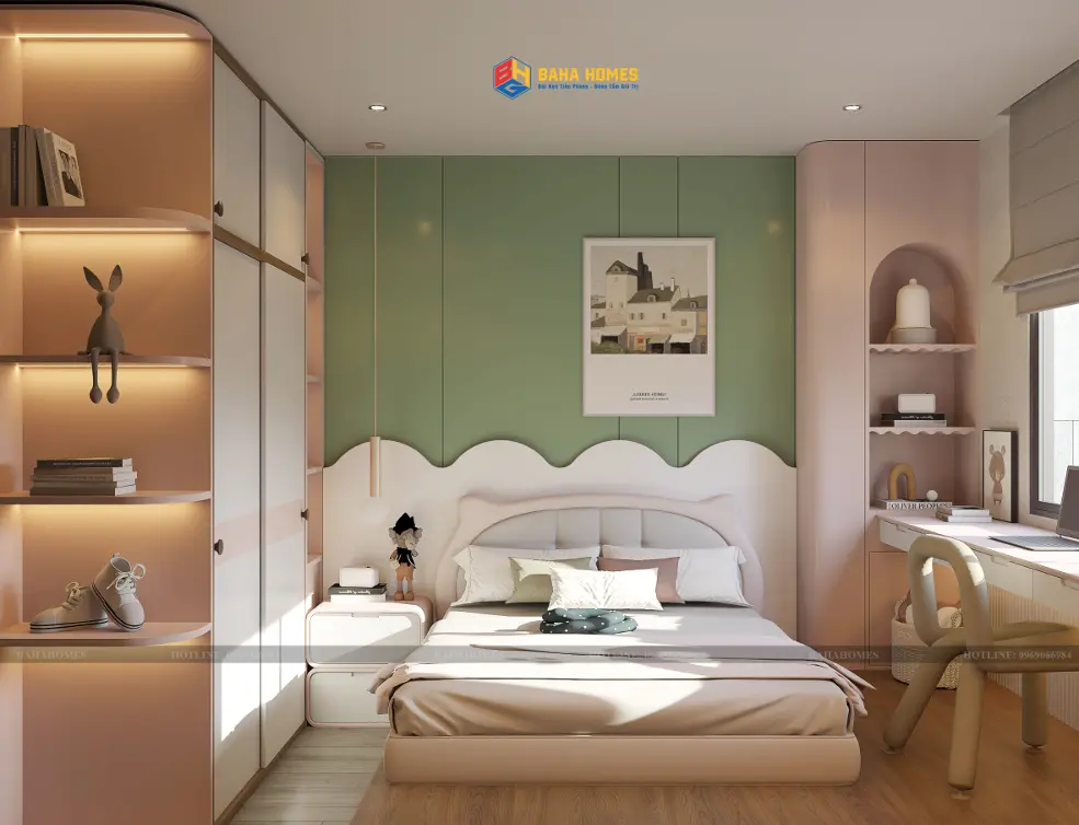 Thiết kế phòng ngủ 2 nhà anh Quốc