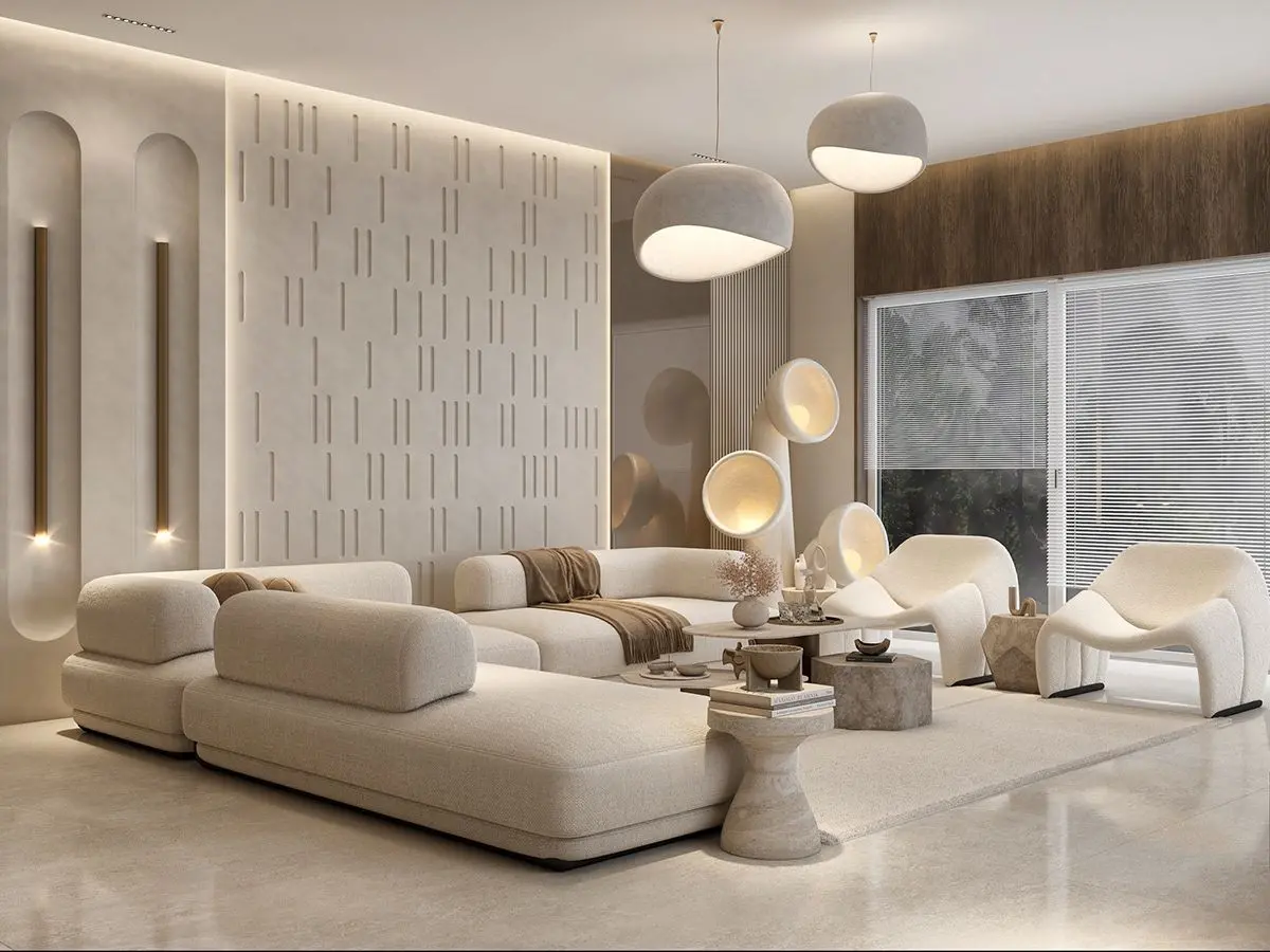 Thiết kế nội thất phòng khách phong cách Nhật Bản tối giản