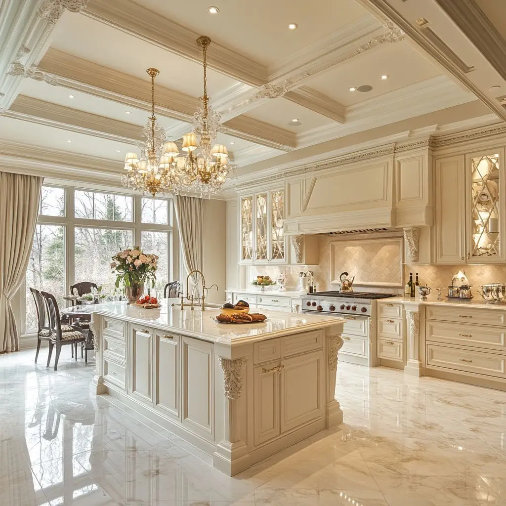 Thiết kế nội thất phòng bếp phong cách Cổ điển