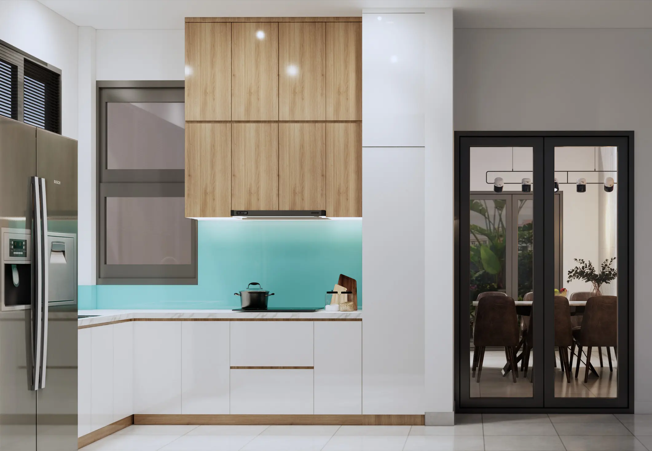 Thiết kế nội thất phòng bếp nhà anh Đức