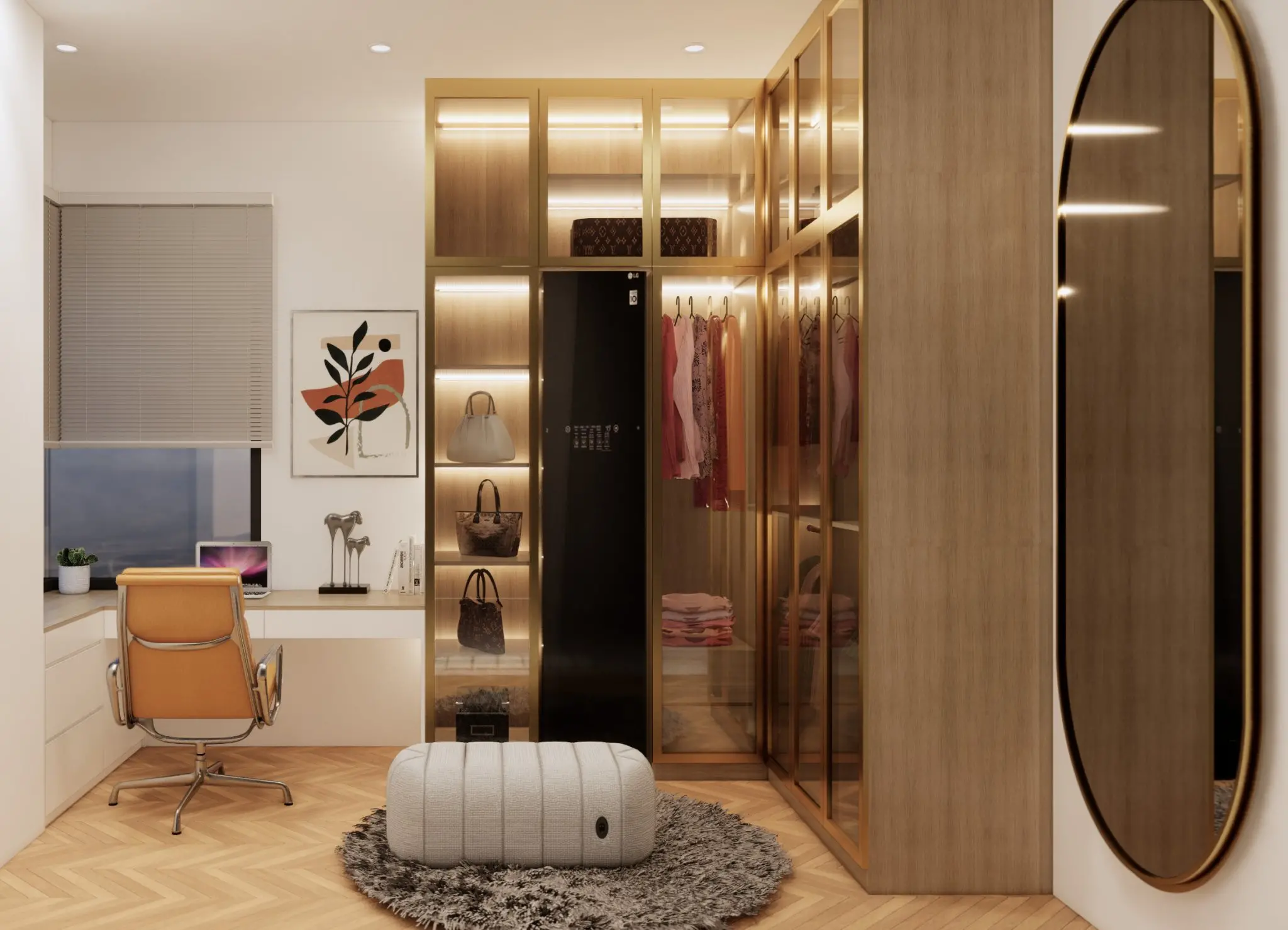 Phòng trưng bày cùng khu vực làm việc