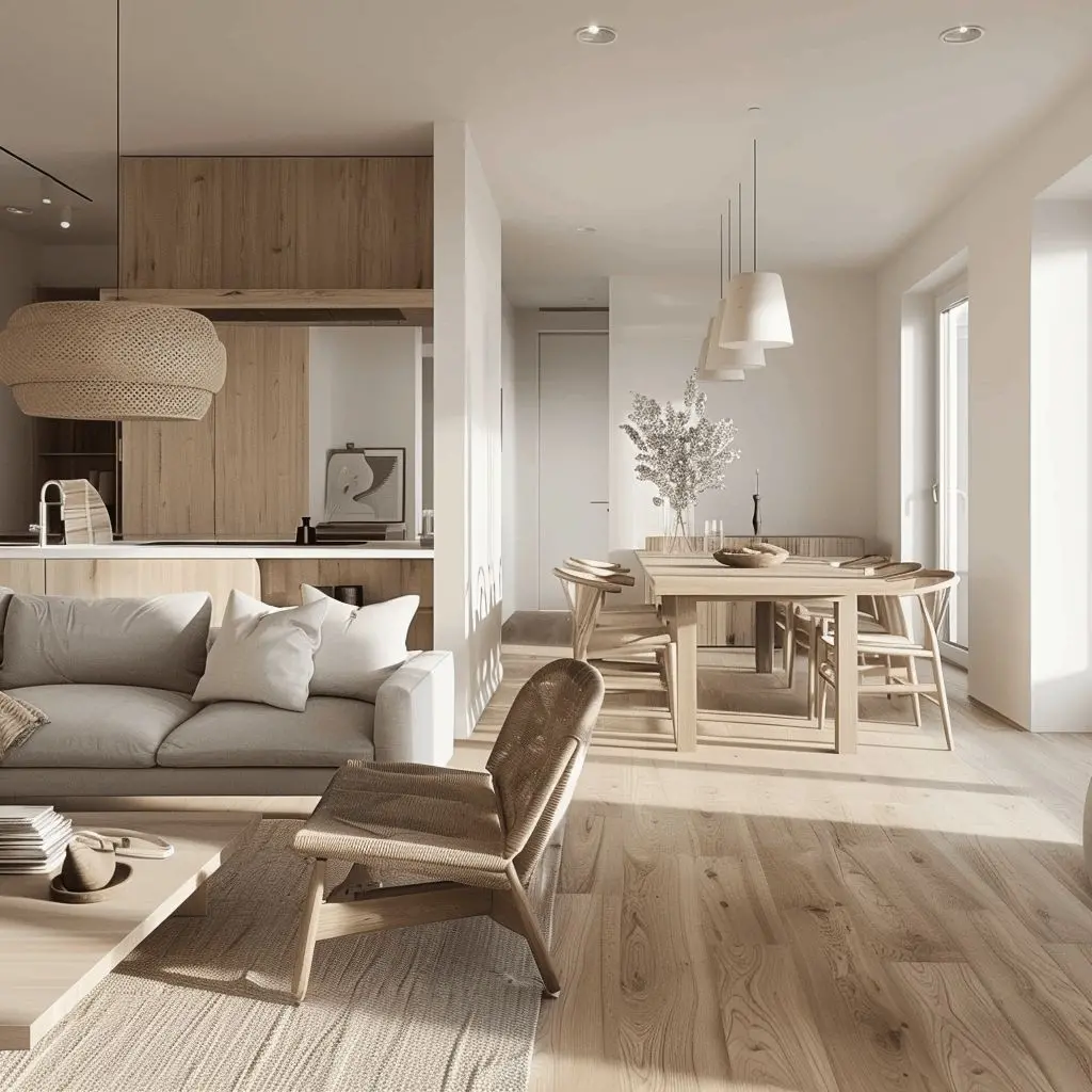 Thiết kế nội thất phòng khách phong cách Bắc Âu