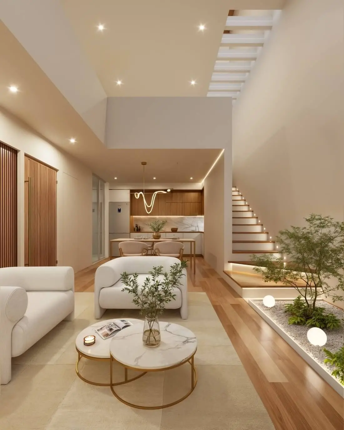 Thiết kế không gian xanh cho phòng khách