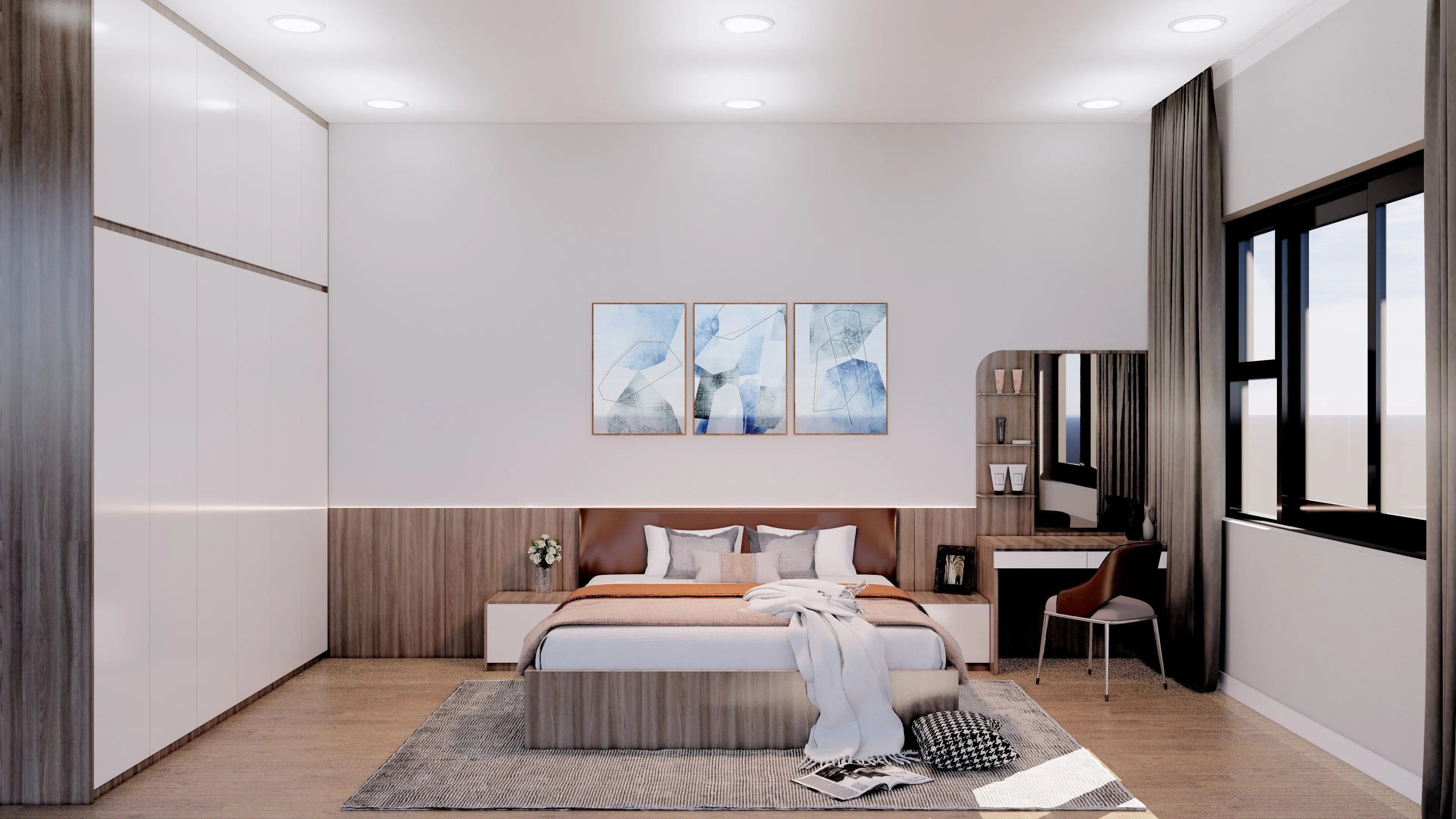 Thiết kế nội thất phòng khách nhà anh Khôi