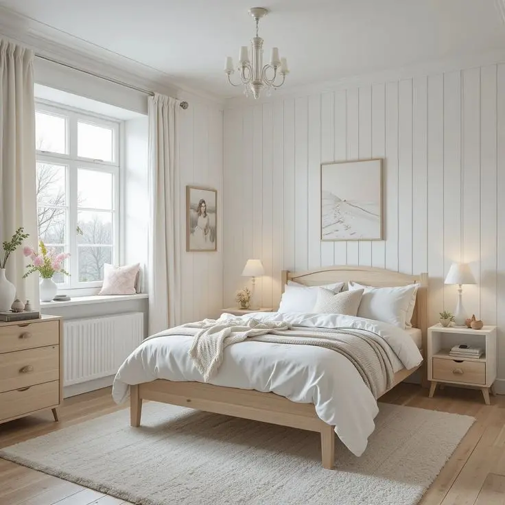 Thiết kế nội thất phòng ngủ phong cách Bắc Âu