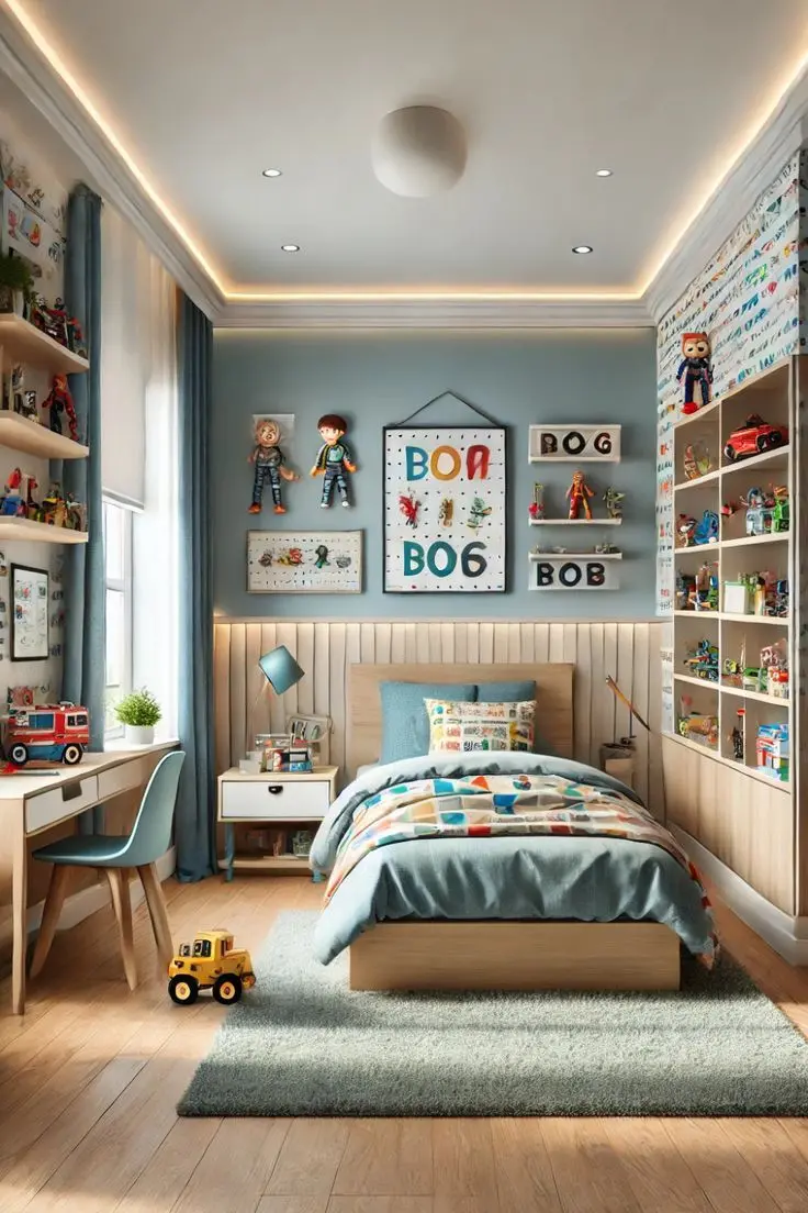 Mẫu thiết kế nội thất phòng ngủ cho bé trai