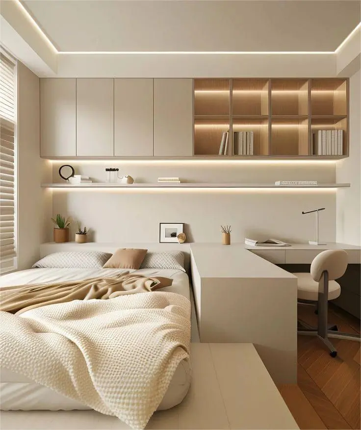 Thiết kế nội thất phòng ngủ tối giản