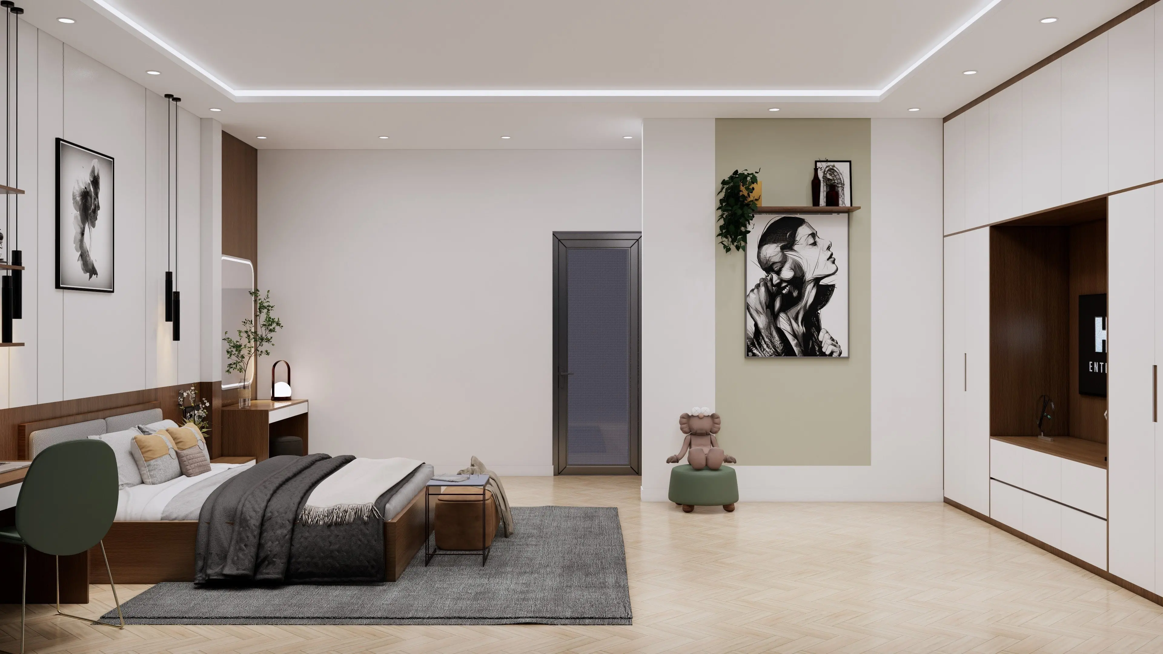 Thiết kế nội thất phòng ngủ nhà anh Bé