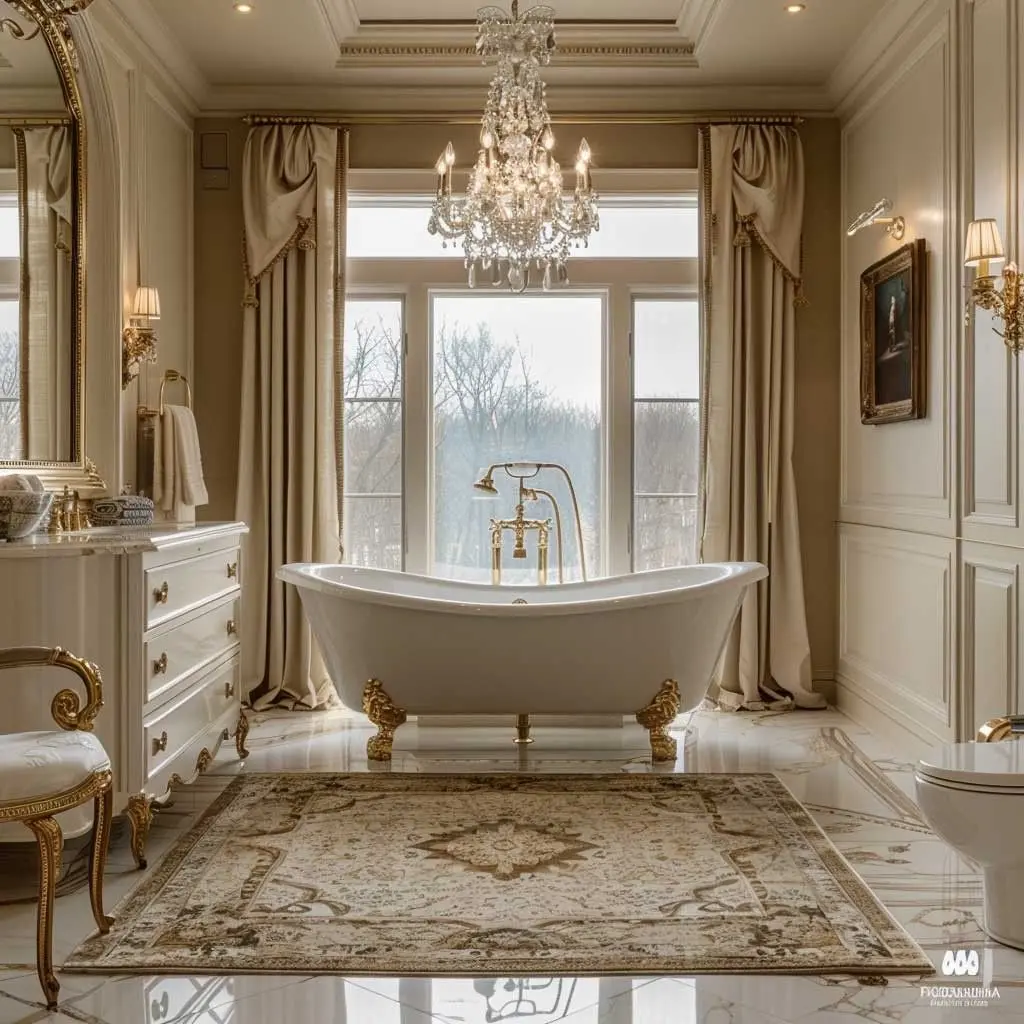 Thiết kế nội thất phòng tắm phong cách Cổ điển