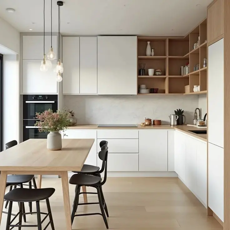 Thiết kế nội thất phòng bếp phong cách Scandinavian