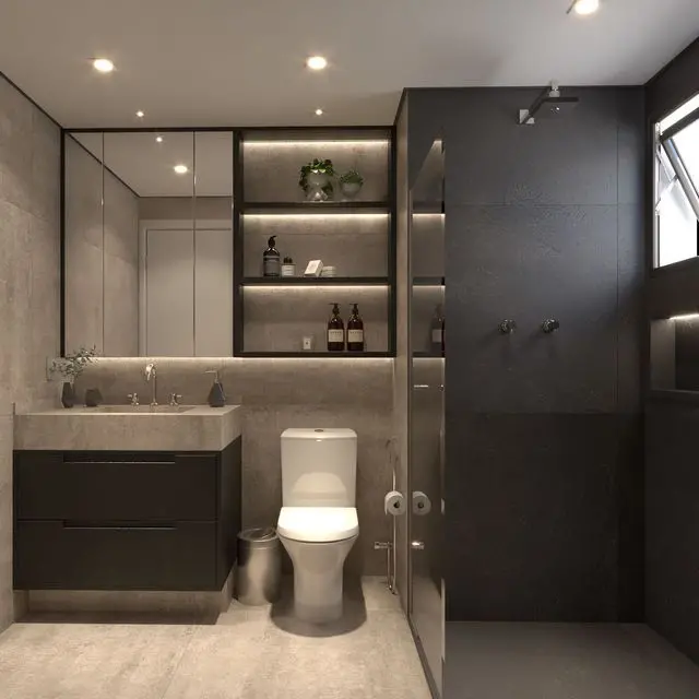 Thiết kế nội thất phòng tắm hiện đại