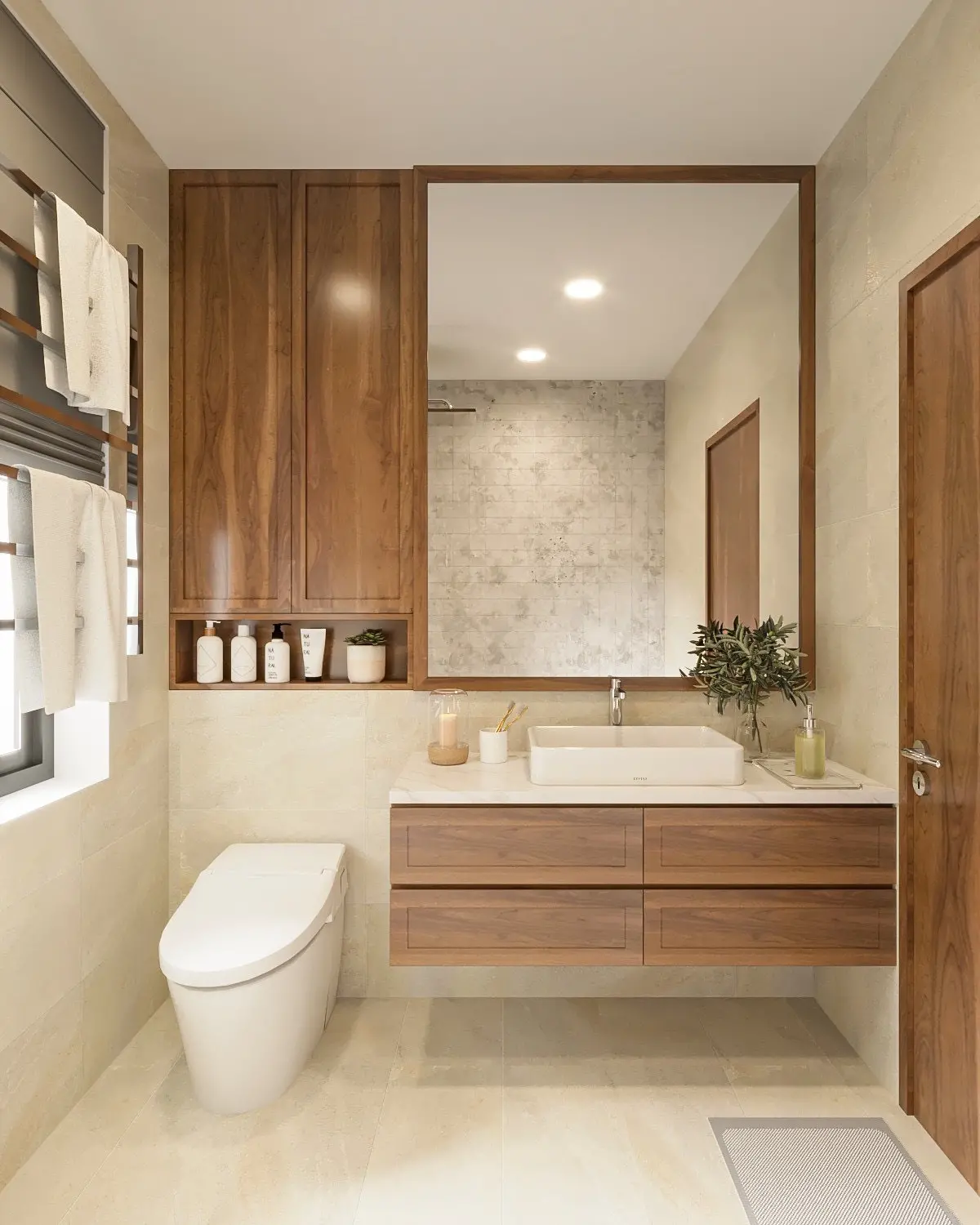 Phòng tắm lớn có bồn tắm