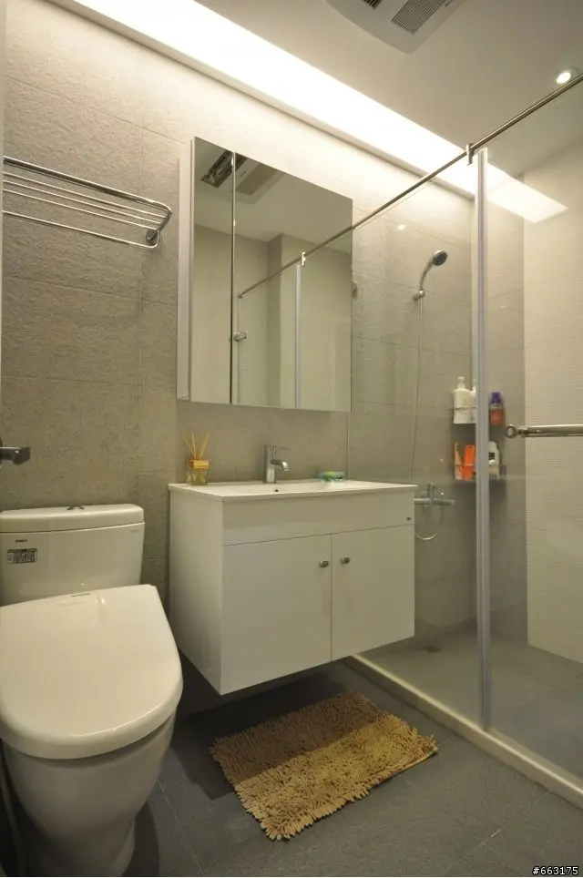 Thiết kế nội thất phòng tắm tối giản