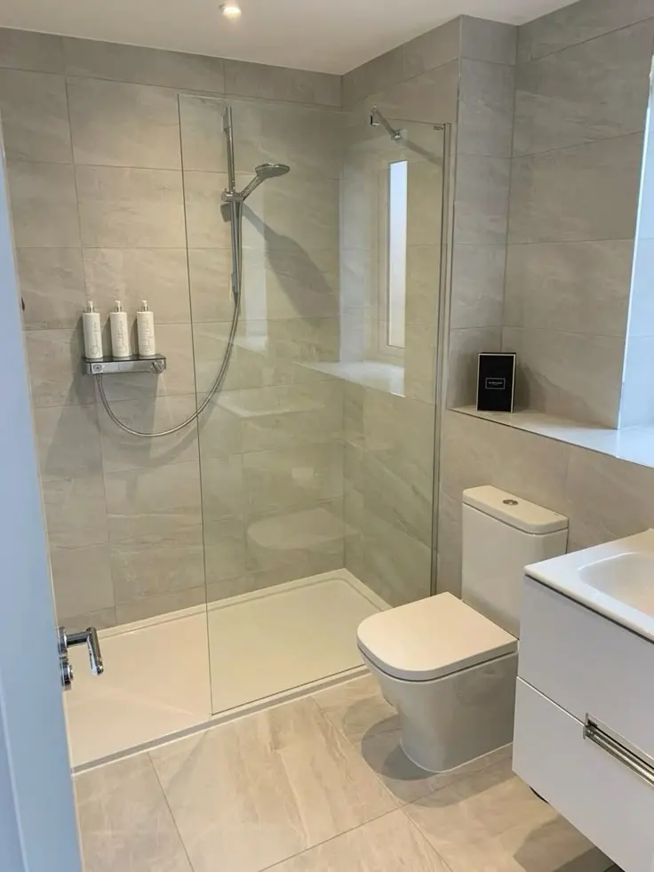 Thiết kế nội thất phòng tắm tối giản