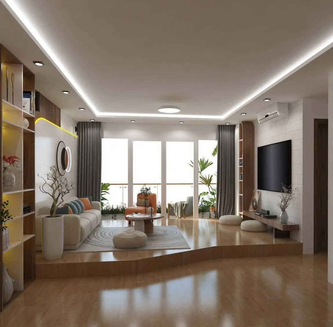 Thiết kế nội thất chung cư chị Nhiên