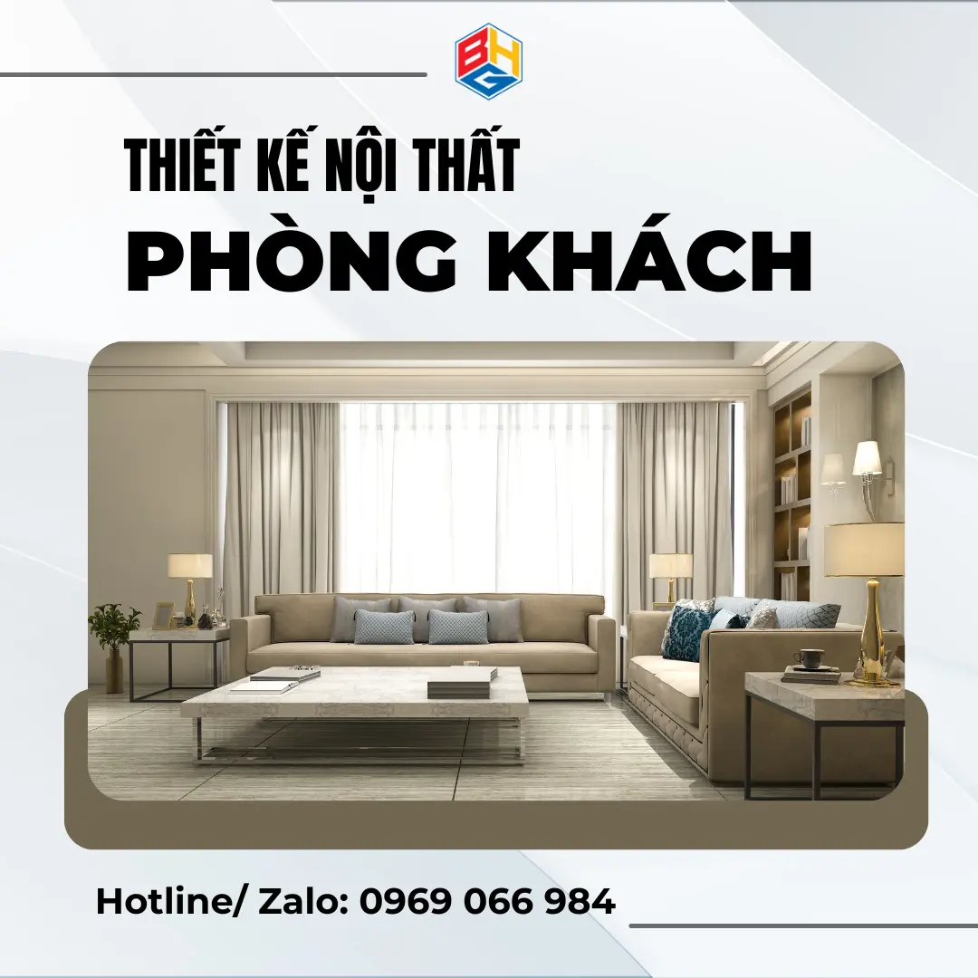 Thiết kế nội thất phòng khách tại Baha Homes