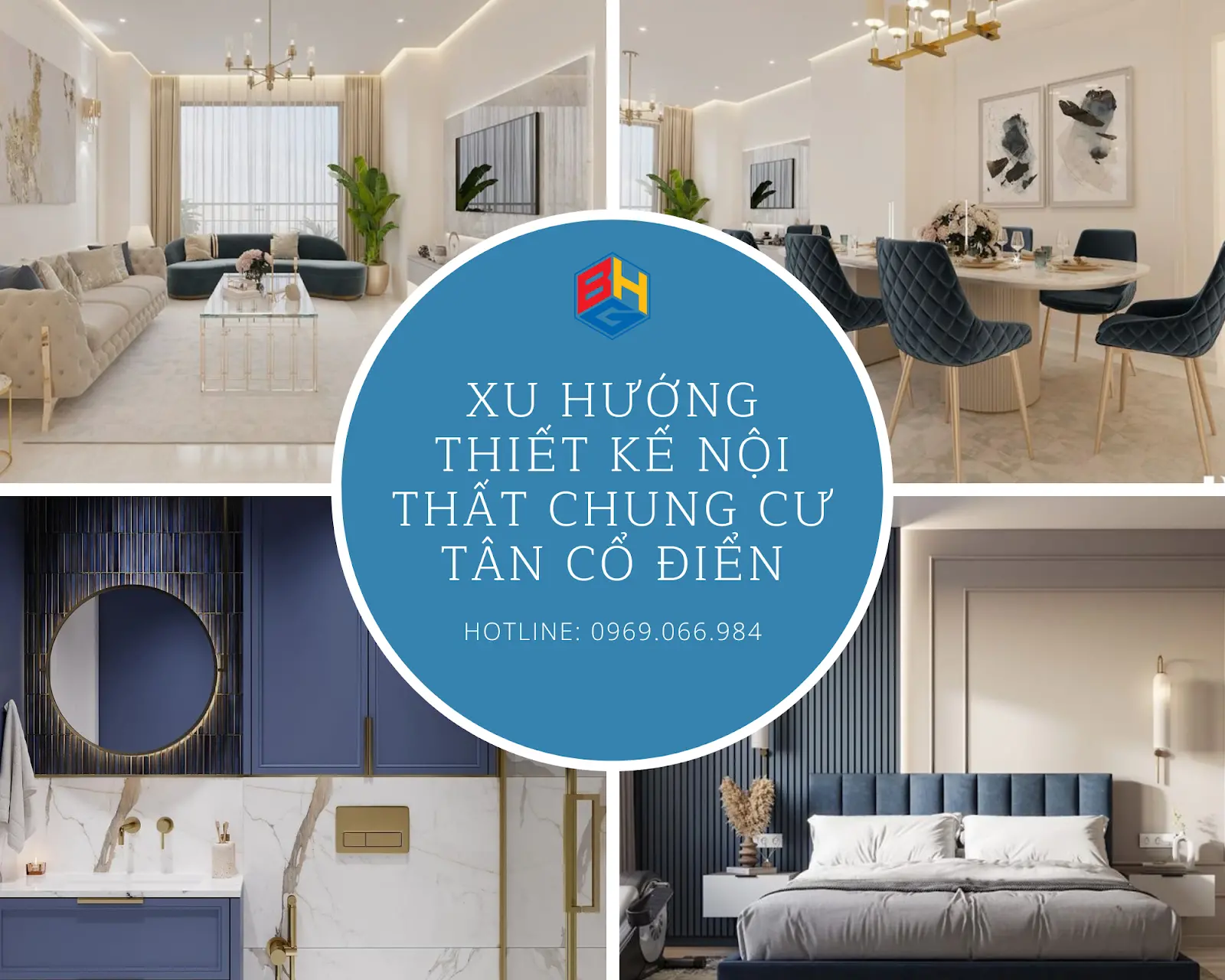 thiết kế nội thất tân cổ điển