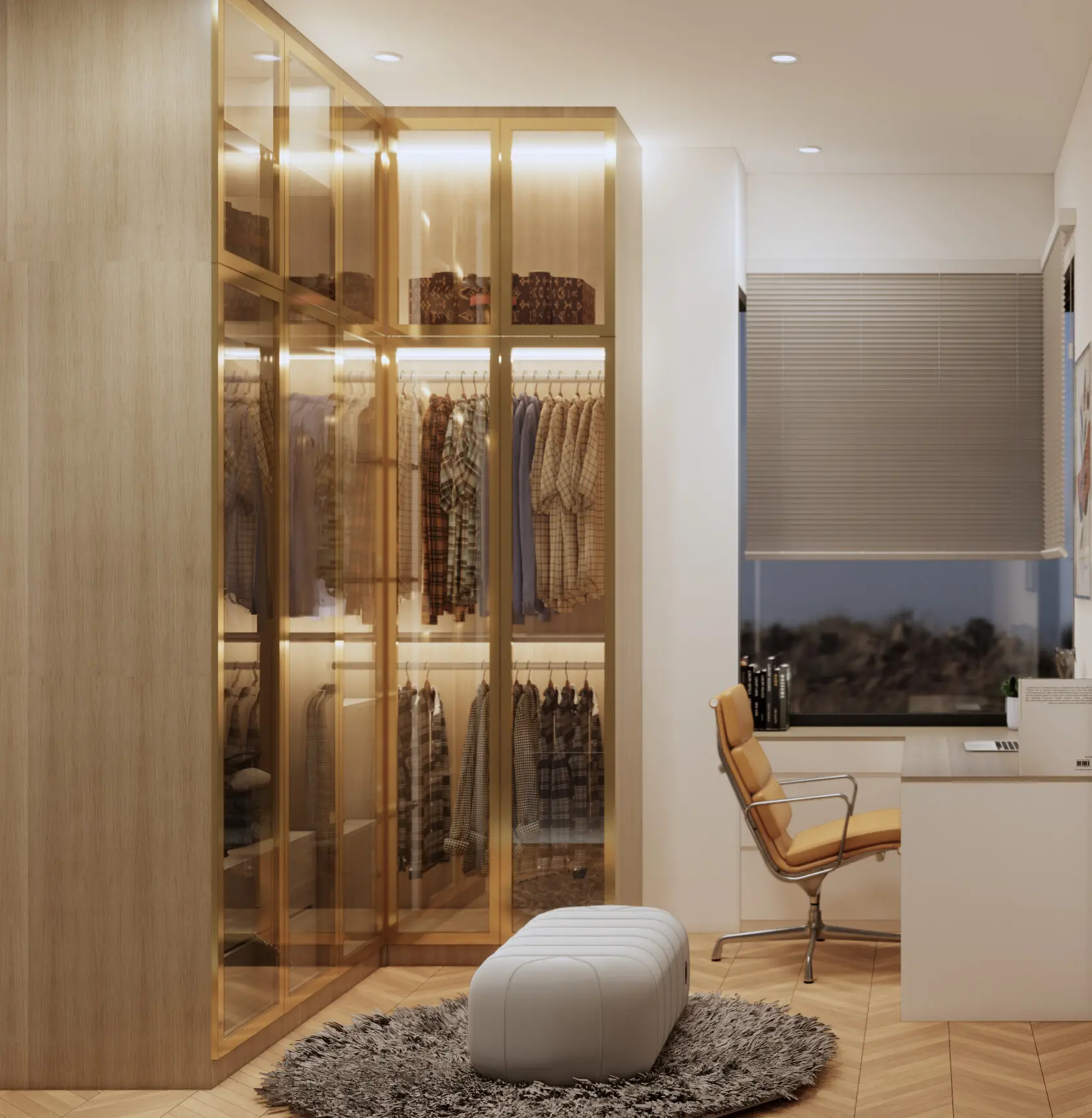 Tủ đồ trong phòng trưng bày