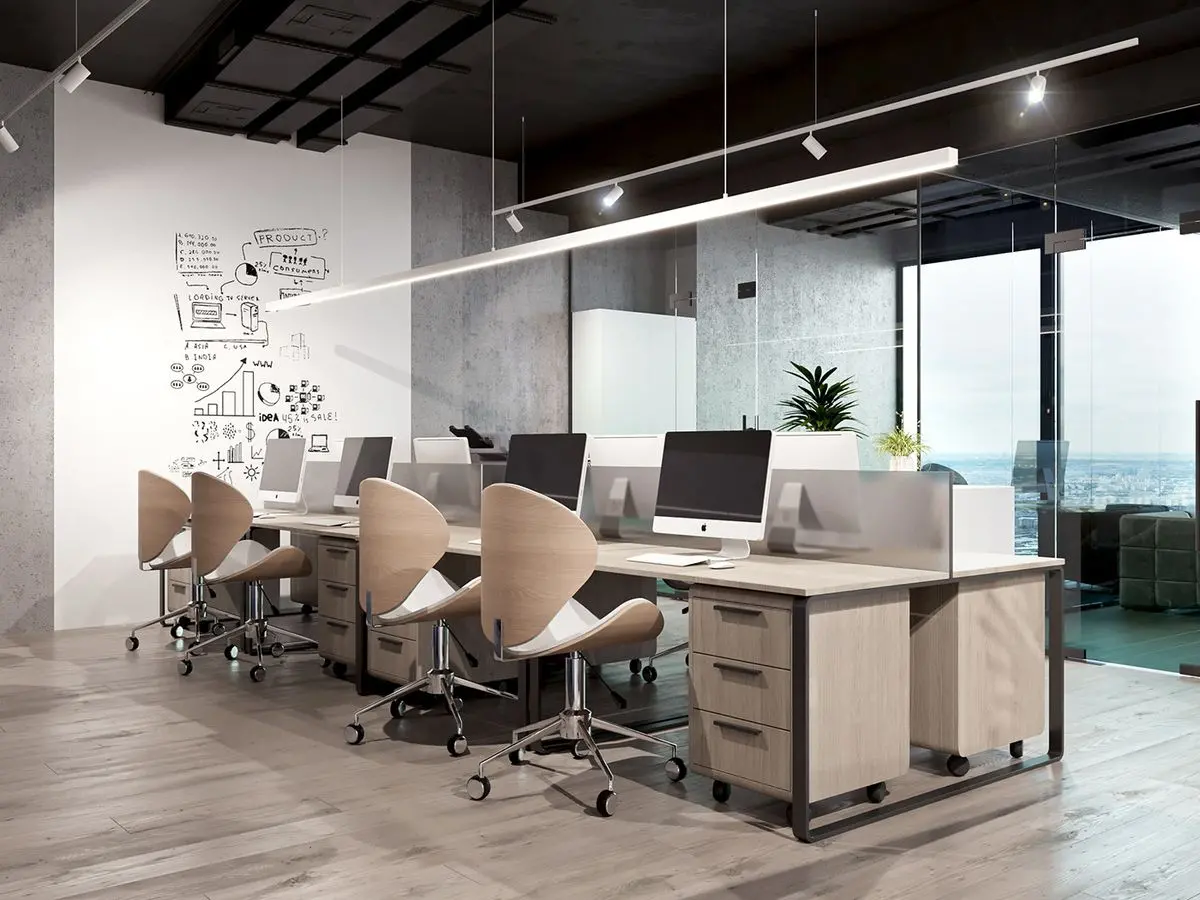 Thi công văn phòng làm việc chung hiện đại