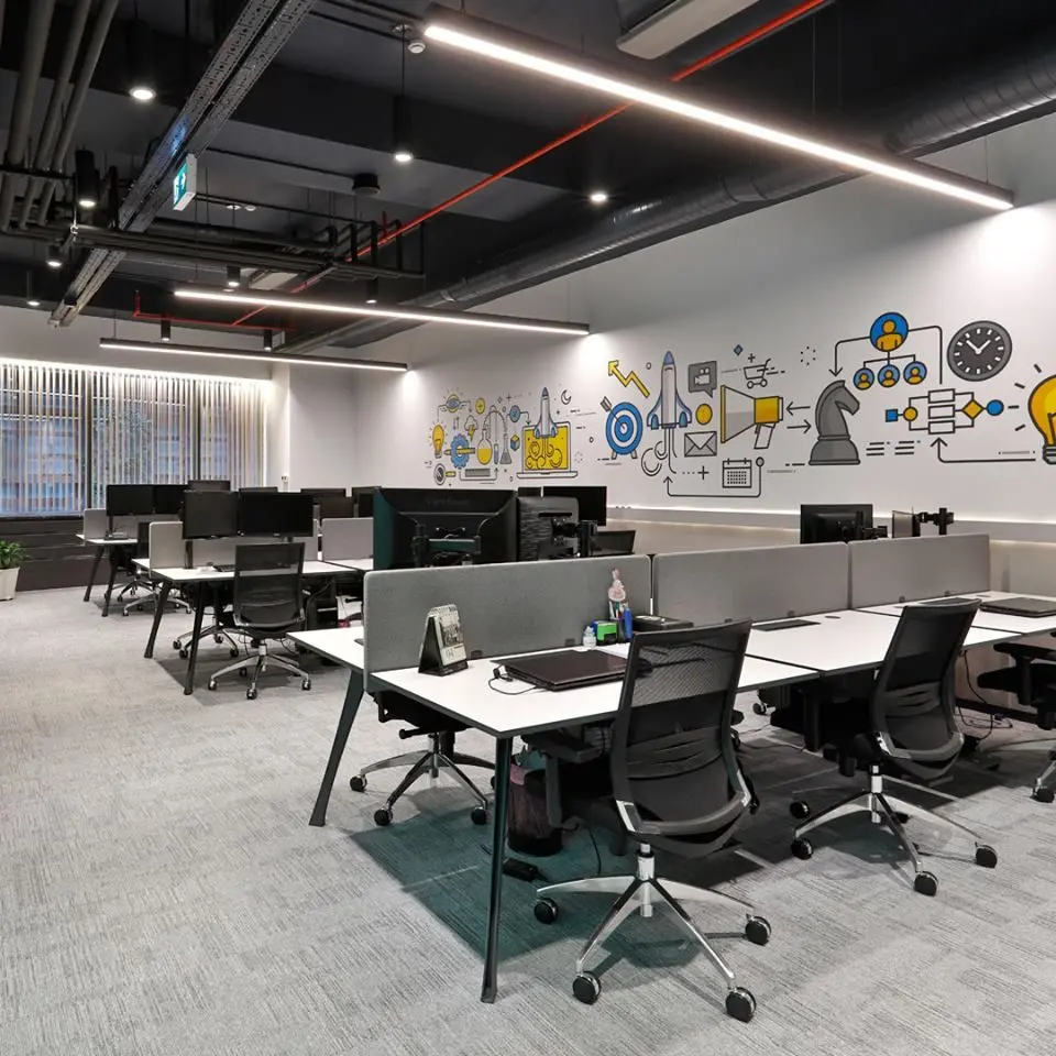 Thi công văn phòng phong cách công nghiệp